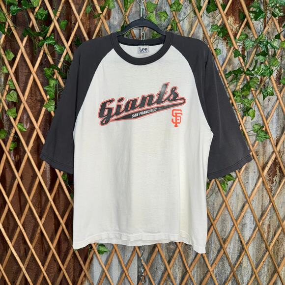 Vintage Y2K San Francisco Giants 00s fade 3/4 sleeve t-shirt - Picture 1 of 4
